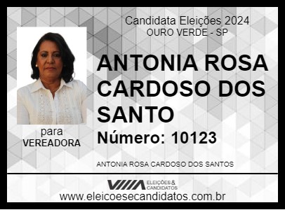 Candidato ANTONIA DO POSTO 2024 - OURO VERDE - Eleições