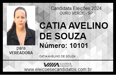 Candidato CATIA AVELINO 2024 - OURO VERDE - Eleições