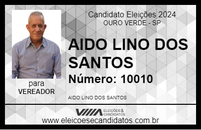 Candidato BAMBU 2024 - OURO VERDE - Eleições