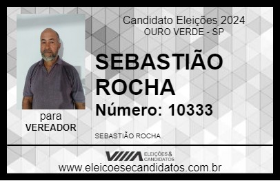 Candidato TIÃO ROCHA 2024 - OURO VERDE - Eleições