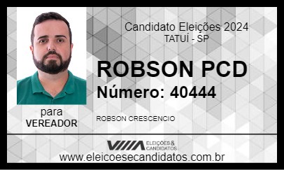 Candidato ROBSON PCD 2024 - TATUÍ - Eleições