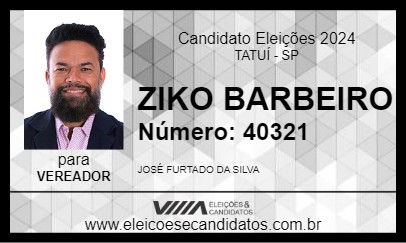 Candidato ZIKO BARBEIRO 2024 - TATUÍ - Eleições