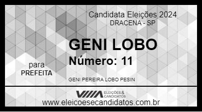 Candidato GENI LOBO DA SAÚDE 2024 - DRACENA - Eleições