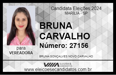 Candidato BRUNA CARVALHO 2024 - MARÍLIA - Eleições