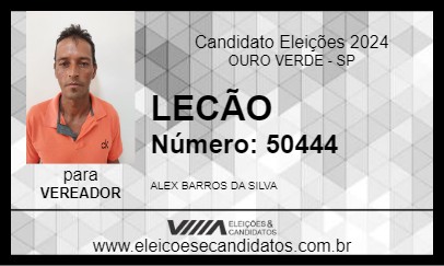 Candidato LECÃO 2024 - OURO VERDE - Eleições