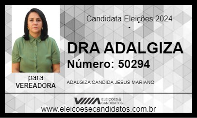 Candidato DRA ADALGIZA 2024 - OURO VERDE - Eleições