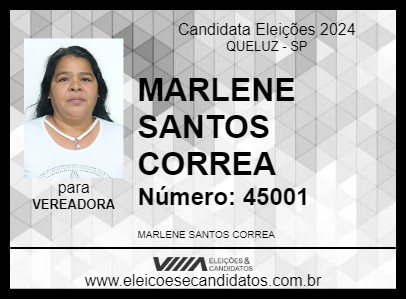 Candidato MARLENE SANTOS CORREA 2024 - QUELUZ - Eleições