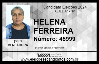 Candidato HELENA FERREIRA 2024 - QUELUZ - Eleições