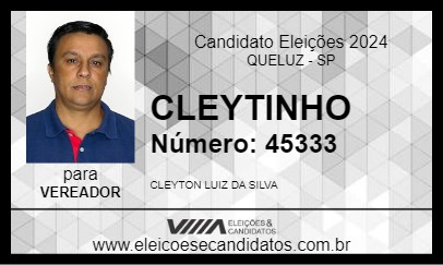 Candidato CLEYTINHO 2024 - QUELUZ - Eleições