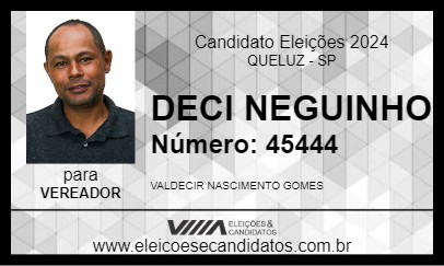 Candidato DECI NEGUINHO 2024 - QUELUZ - Eleições