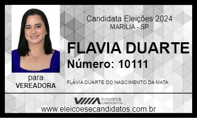 Candidato FLAVIA DUARTE 2024 - MARÍLIA - Eleições