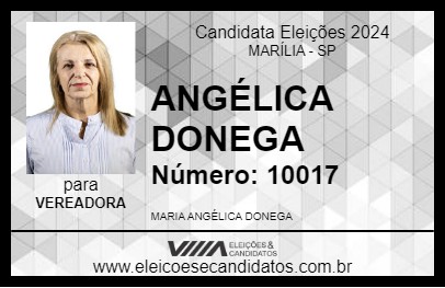 Candidato ANGÉLICA DONEGA 2024 - MARÍLIA - Eleições