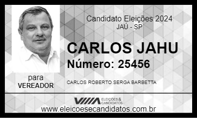 Candidato CARLOS JAHU 2024 - JAÚ - Eleições