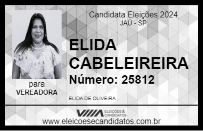 Candidato ELIDA CABELEIREIRA 2024 - JAÚ - Eleições