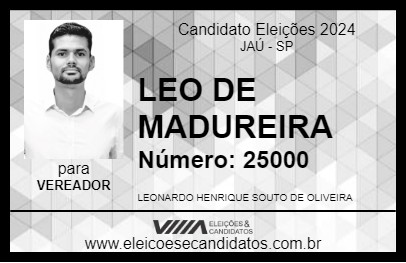 Candidato LEO DE MADUREIRA 2024 - JAÚ - Eleições