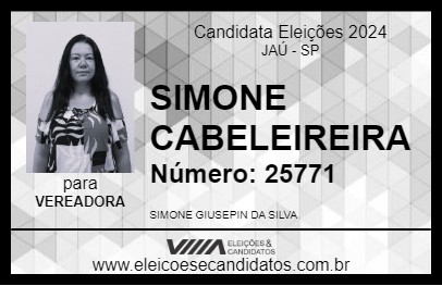 Candidato SIMONE CABELEIREIRA 2024 - JAÚ - Eleições