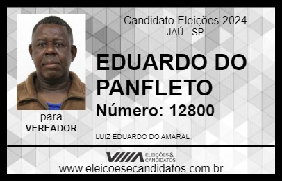 Candidato EDUARDO DO PANFLETO 2024 - JAÚ - Eleições