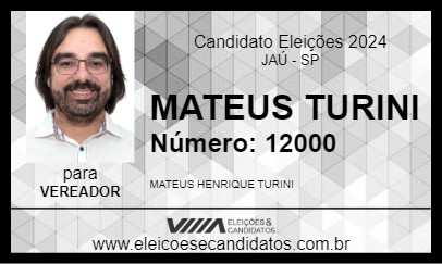 Candidato MATEUS TURINI 2024 - JAÚ - Eleições