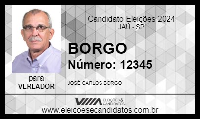 Candidato BORGO 2024 - JAÚ - Eleições