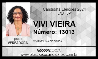 Candidato VIVI VIEIRA 2024 - JAÚ - Eleições