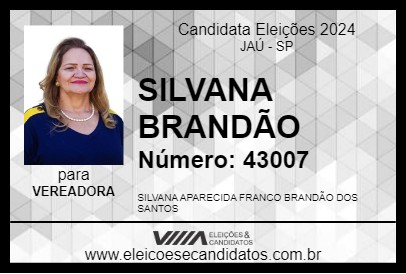 Candidato SILVANA BRANDÃO 2024 - JAÚ - Eleições