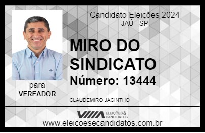 Candidato MIRO DO SINDICATO 2024 - JAÚ - Eleições