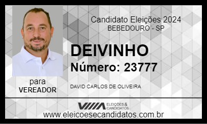 Candidato DEIVINHO 2024 - BEBEDOURO - Eleições