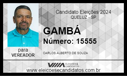 Candidato GAMBÁ 2024 - QUELUZ - Eleições