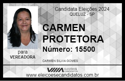 Candidato CARMEN PROTETORA 2024 - QUELUZ - Eleições