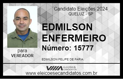 Candidato EDMILSON ENFERMEIRO 2024 - QUELUZ - Eleições