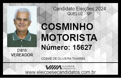 Candidato COSMINHO MOTORISTA 2024 - QUELUZ - Eleições