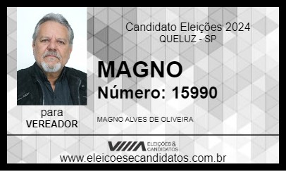 Candidato MAGNO 2024 - QUELUZ - Eleições