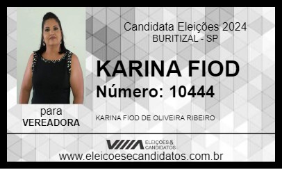 Candidato KARINA FIOD 2024 - BURITIZAL - Eleições