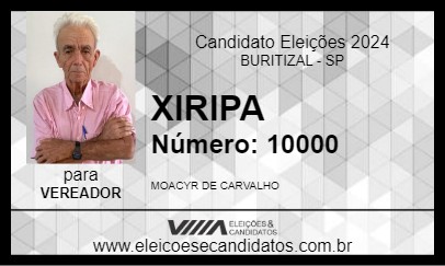 Candidato XIRIPA 2024 - BURITIZAL - Eleições