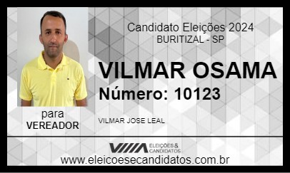 Candidato VILMAR OSAMA 2024 - BURITIZAL - Eleições