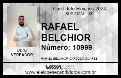 Candidato RAFAEL BELCHIOR 2024 - BURITIZAL - Eleições