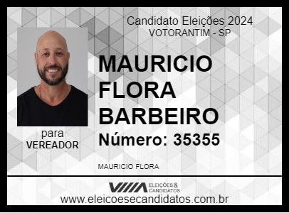 Candidato MAURICIO FLORA BARBEIRO 2024 - VOTORANTIM - Eleições