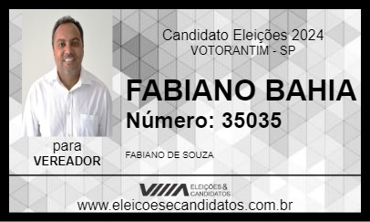 Candidato FABIANO BAHIA 2024 - VOTORANTIM - Eleições