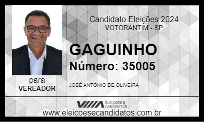 Candidato GAGUINHO 2024 - VOTORANTIM - Eleições