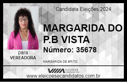 Candidato MARGARIDA DO P.B VISTA 2024 - VOTORANTIM - Eleições