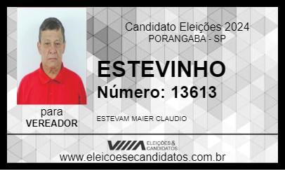 Candidato ESTEVINHO 2024 - PORANGABA - Eleições