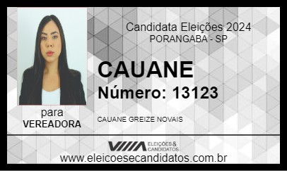 Candidato CAUANE  2024 - PORANGABA - Eleições