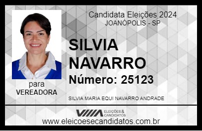 Candidato SILVIA NAVARRO 2024 - JOANÓPOLIS - Eleições