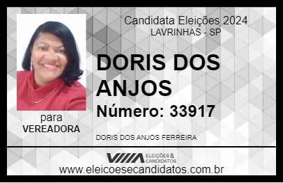 Candidato DORIS DOS ANJOS 2024 - LAVRINHAS - Eleições