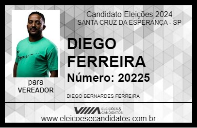 Candidato DIEGO FERREIRA 2024 - SANTA CRUZ DA ESPERANÇA - Eleições