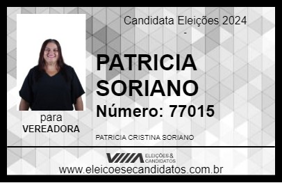 Candidato PATRICIA SORIANO 2024 - SANTA CRUZ DAS PALMEIRAS - Eleições