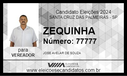 Candidato ZEQUINHA 2024 - SANTA CRUZ DAS PALMEIRAS - Eleições