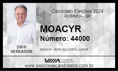 Candidato MOACYR 2024 - RUBINÉIA - Eleições