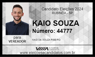 Candidato KAIO SOUZA 2024 - RUBINÉIA - Eleições