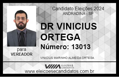 Candidato DR VINICIUS ORTEGA 2024 - ANDRADINA - Eleições